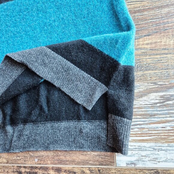 NWT Charter Club Luxury 100% Cashmere Color-block Crew Neck Sweater - Picture 7 of 12